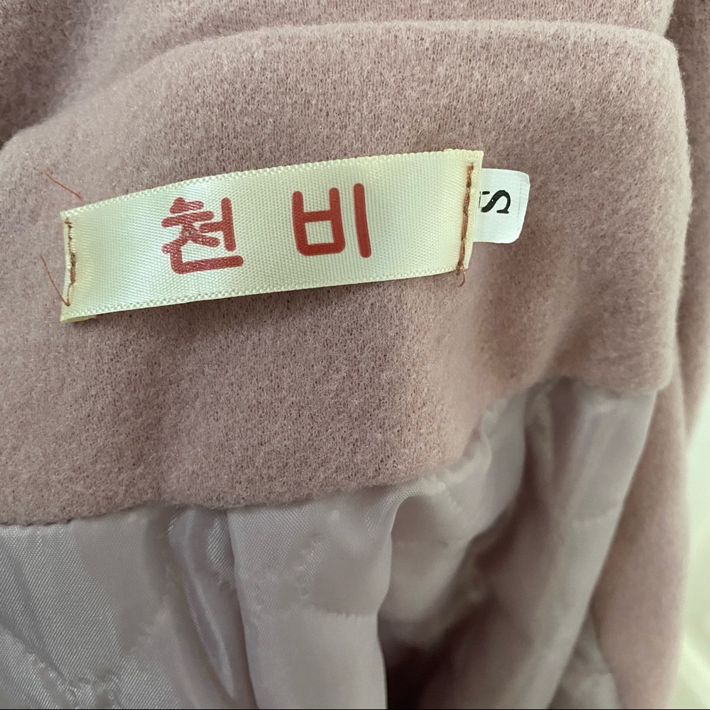Yes Style Single Button Drop Sleeves Pink Coat Size S - Picture 9 of 14